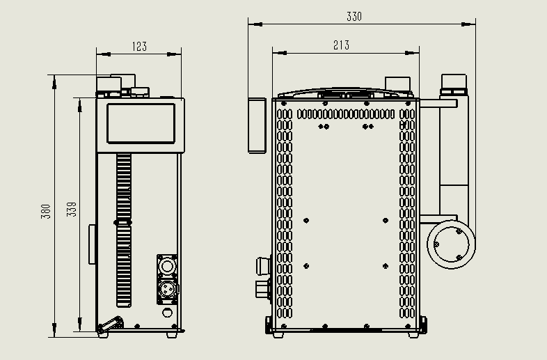BT-FLC100SC激光清洗機(jī)尺寸圖(不含電池) BT-FLC100SC激光清洗機(jī)尺寸圖(不含電池)